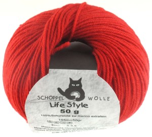 Life Style color rojo de Schoppel Wolle