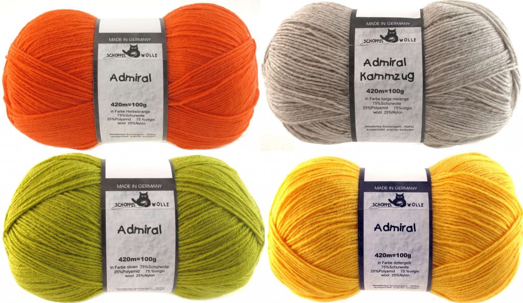Ovillos de lana Admiral Unicolor