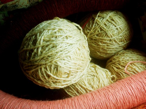 Ovillos de lana vieja